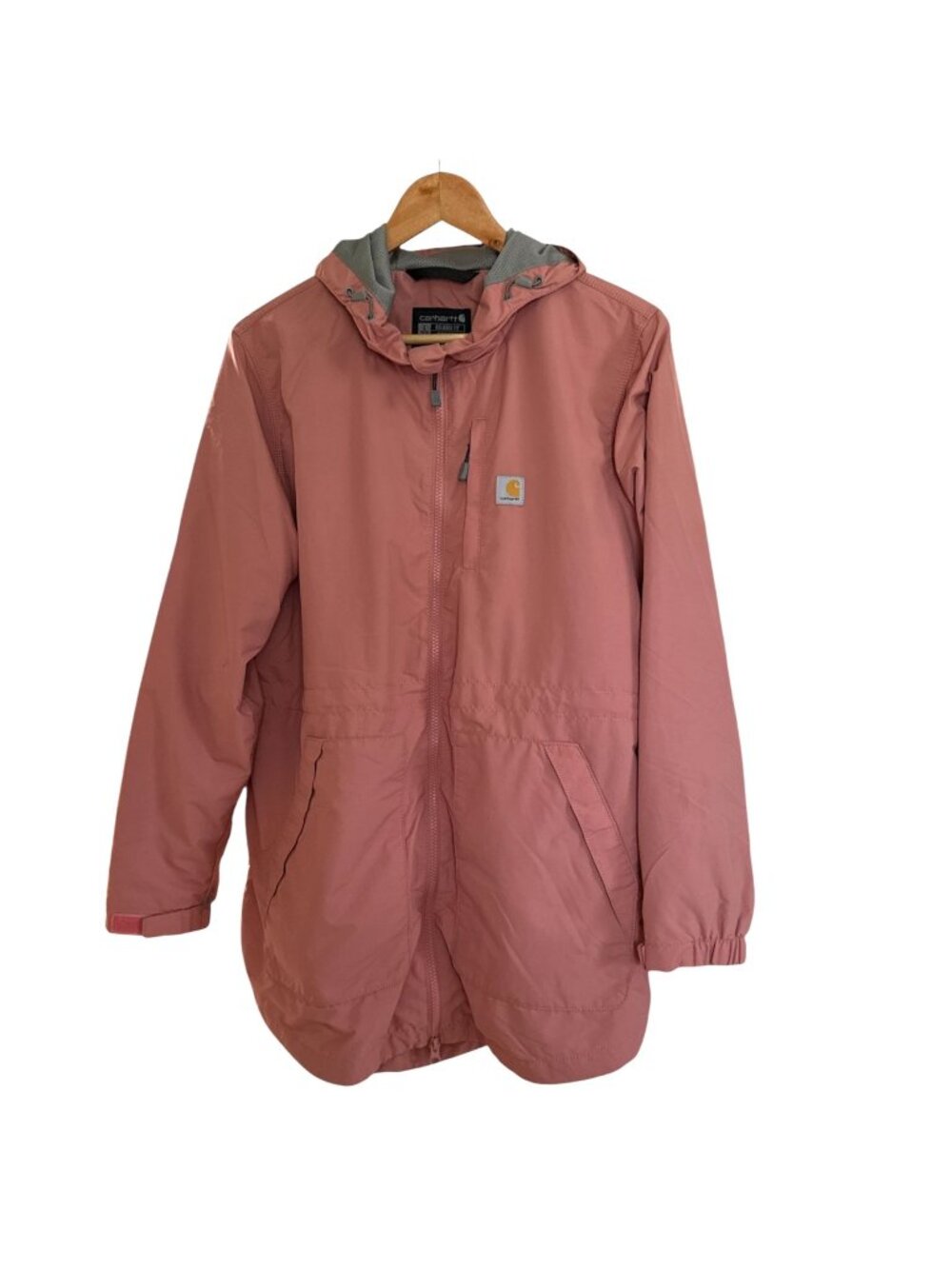 Womens Carhartt Rain Defender Relaxed Fit Lightweight Coat in Rose Size Large